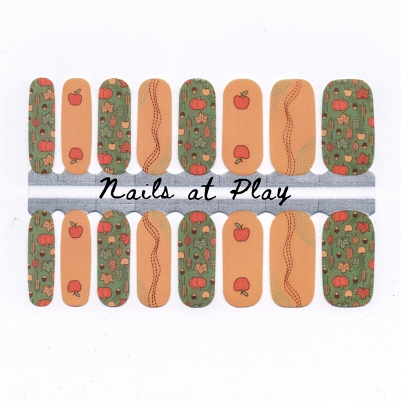 5 for $15 Nail Wraps- Pumpkin Spice - Picture 1 of 4